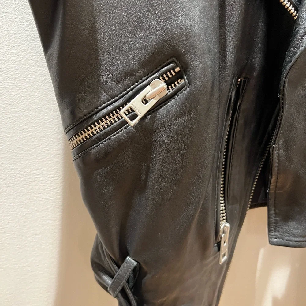 All Saints Leather Biker Jacket - Picture 6 of 6